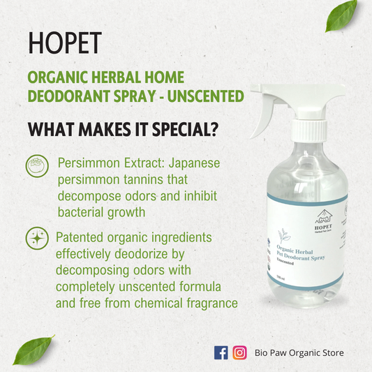 Hopet Natural Herbal Deodorant Spray – Unscented 500ml