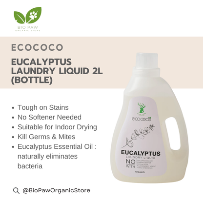 Ecococo Eucalyptus Natural Laundry Liquid 2L (bottle) (Expiry : 07/26)