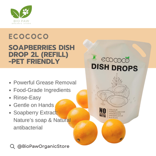 Ecococo Soapberries Natural Dish Drop 2L (refill) - Pet Friendly