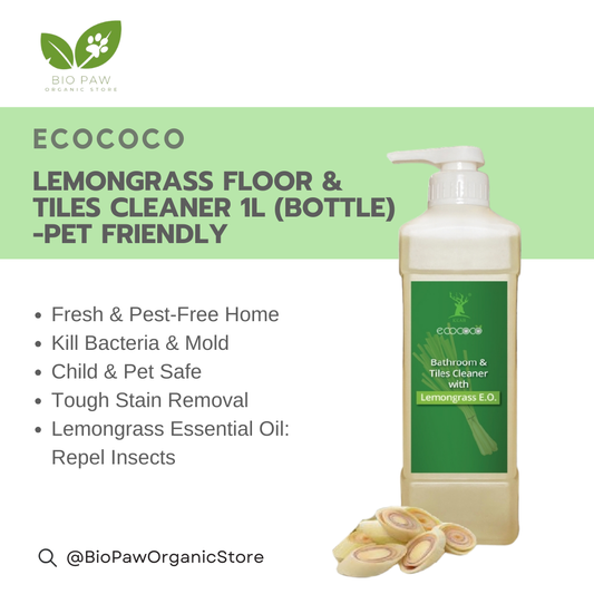 Ecococo Lemongrass Natural Floor & Tiles Cleaner 1L (bottle) - Pet Friendly