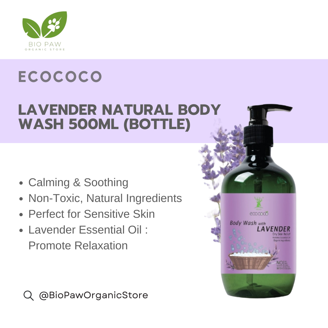 Ecococo Lavender Natural Body Wash 500ml (bottle) (Expiry : 07/26)
