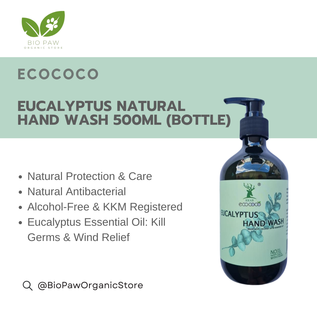 Ecococo Eucalyptus Natural Hand Wash 500ml (bottle) (Expiry : 07/26)