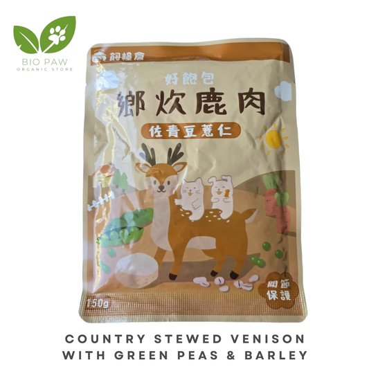 Imported Pet Food : Country Stewed Venison with Green Peas & Barley 150g