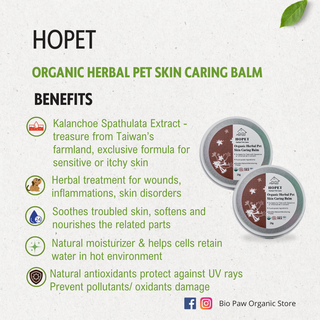 Hopet Natural Herbal Pet Skin Caring Balm 20g
