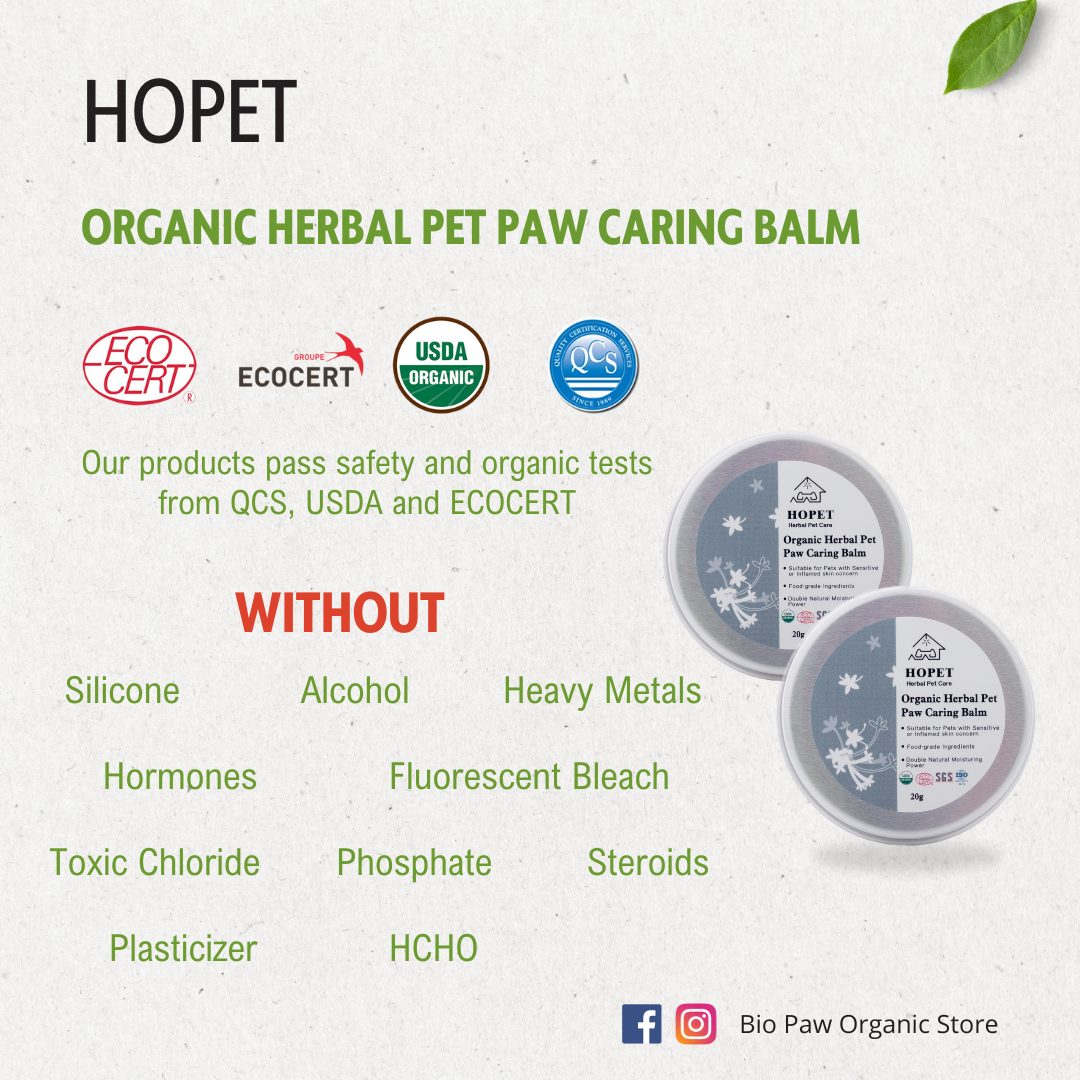 Hopet Natural Herbal Pet Paw & Nose Balm 20g