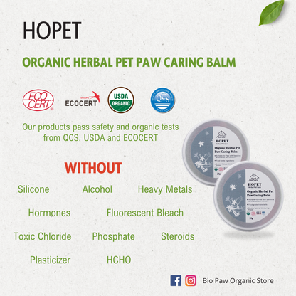 Hopet Natural Herbal Pet Paw & Nose Balm 20g