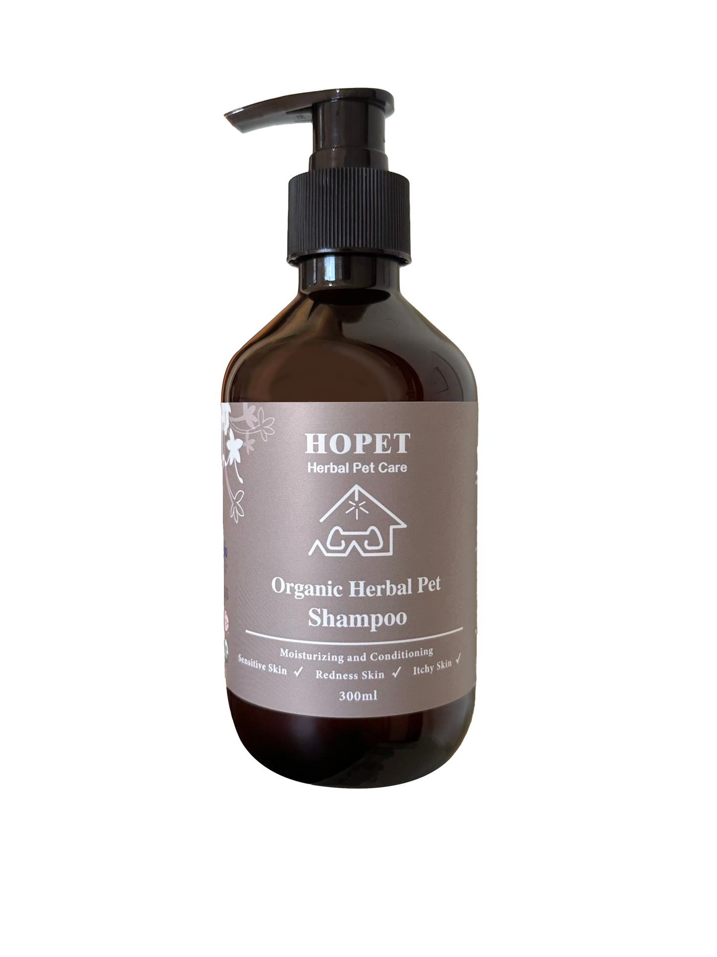 Hopet Natural Herbal Pet Shampoo (Long/Curly Fur) - 300ml