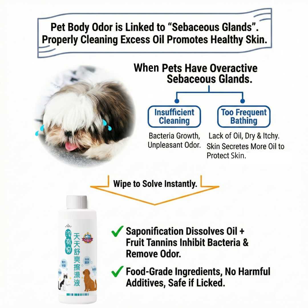 Chic Club Refreshing Pet Dry Bath Liquid (200 ml + 30 Candy-Style Wipe Tablets)