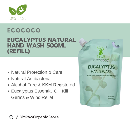 Ecococo Eucalyptus Natural Hand Wash 500ml (refill)