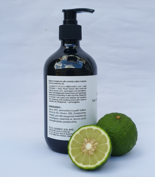 Ecococo Bergamot Natural Hair & Body Wash 500ml (bottle) (Expiry : 07/26)
