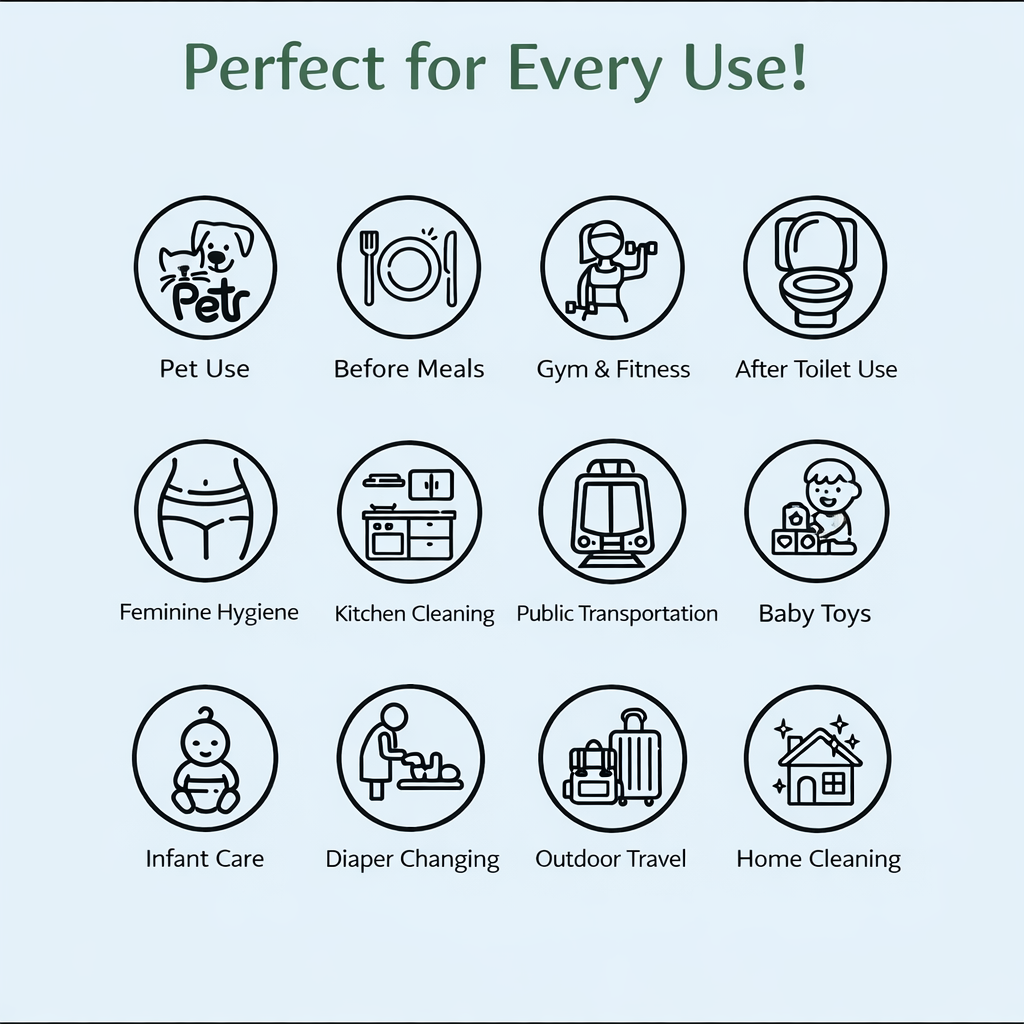 Germagic Soothing Moisturizing Antibacterial Wet Wipes - 80 Wipes