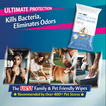 Germagic Soothing Moisturizing Antibacterial Wet Wipes - 20 Wipes