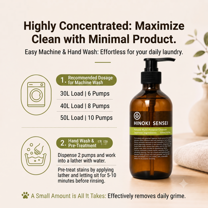 Hinoki Sensei Natural Multi-Purpose Cleanser 500ml - pet friendly