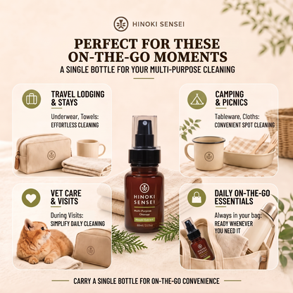 Hinoki Sensei Natural Multi-Purpose Cleanser 60ml - pet friendly
