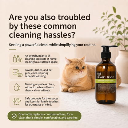 Hinoki Sensei Natural Multi-Purpose Cleanser 500ml - pet friendly