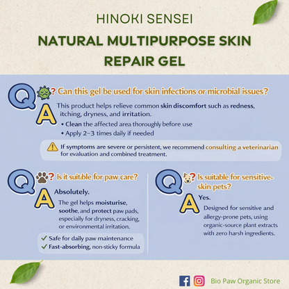 Hinoki Sensei Natural Multipurpose Pet Skin Repair Gel Pro+ 30ml