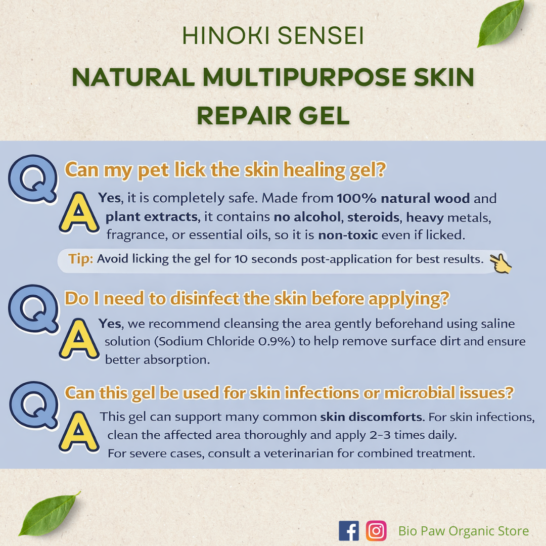 Hinoki Sensei Natural Multipurpose Pet Skin Repair Gel Pro+ 30ml