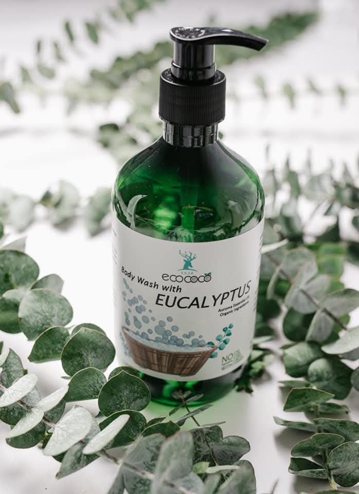 Ecococo Eucalyptus Natural Body Wash 500ml (bottle) (Expiry : 07/26)
